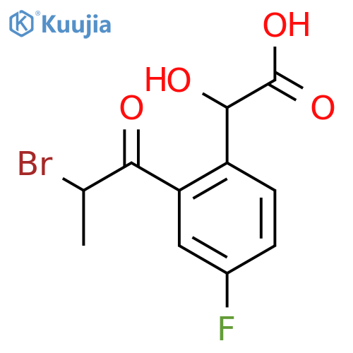 2-(2-Bromopropanoyl)-4-fluoromandelic acid structure