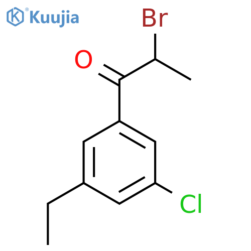 2-Bromo-1-(3-chloro-5-ethylphenyl)propan-1-one structure