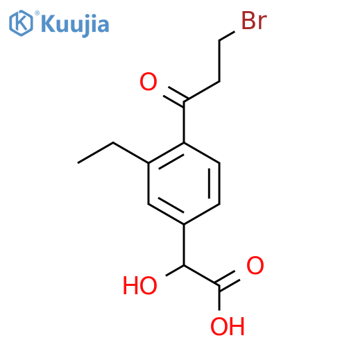 4-(3-Bromopropanoyl)-3-ethylmandelic acid structure