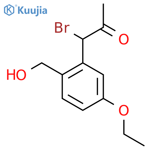 1-Bromo-1-(5-ethoxy-2-(hydroxymethyl)phenyl)propan-2-one structure
