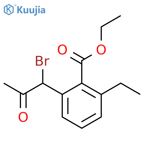 Ethyl 2-(1-bromo-2-oxopropyl)-6-ethylbenzoate structure