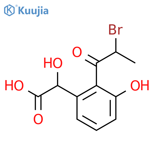 2-(2-Bromopropanoyl)-3-hydroxymandelic acid structure
