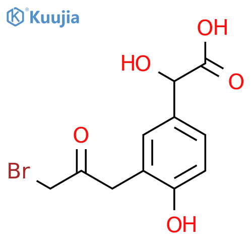 3-(3-Bromo-2-oxopropyl)-4-hydroxymandelic acid structure