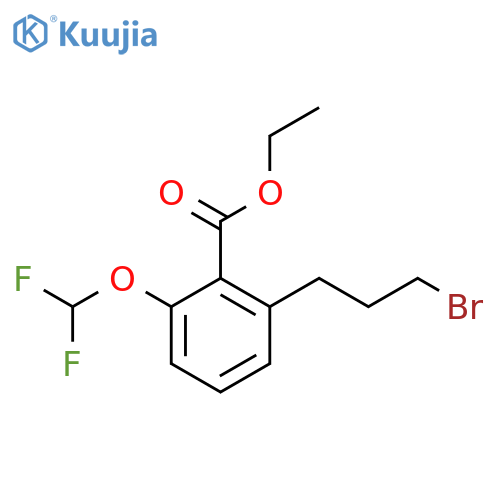 Ethyl 2-(3-bromopropyl)-6-(difluoromethoxy)benzoate structure