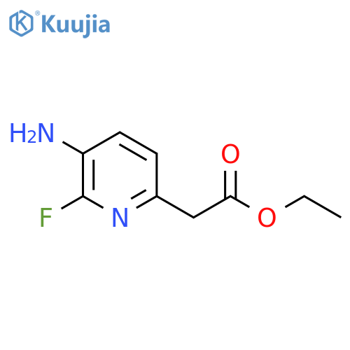 Ethyl 3-amino-2-fluoropyridine-6-acetate structure