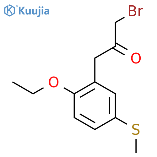 1-Bromo-3-(2-ethoxy-5-(methylthio)phenyl)propan-2-one structure
