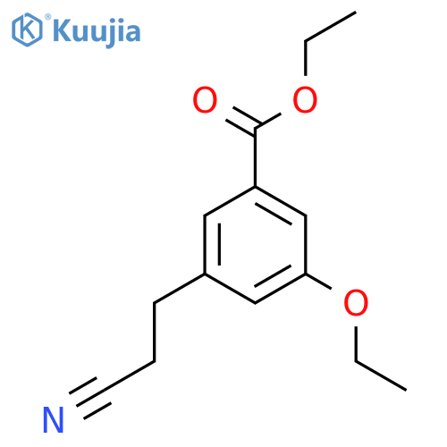 Ethyl 3-(2-cyanoethyl)-5-ethoxybenzoate structure