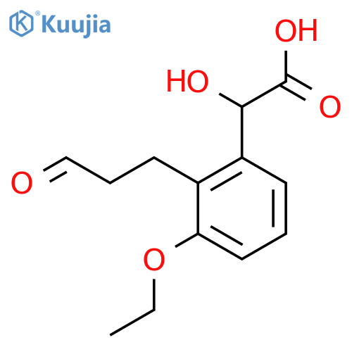 3-Ethoxy-2-(3-oxopropyl)mandelic acid structure