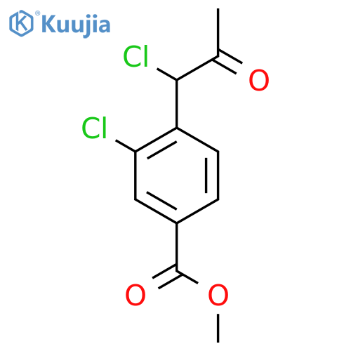 Methyl 3-chloro-4-(1-chloro-2-oxopropyl)benzoate structure