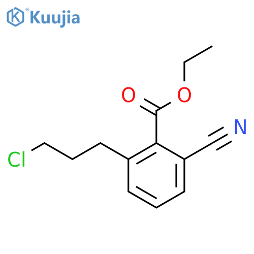 Ethyl 2-(3-chloropropyl)-6-cyanobenzoate structure