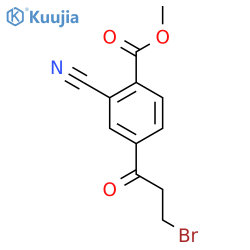 Methyl 4-(3-bromopropanoyl)-2-cyanobenzoate structure
