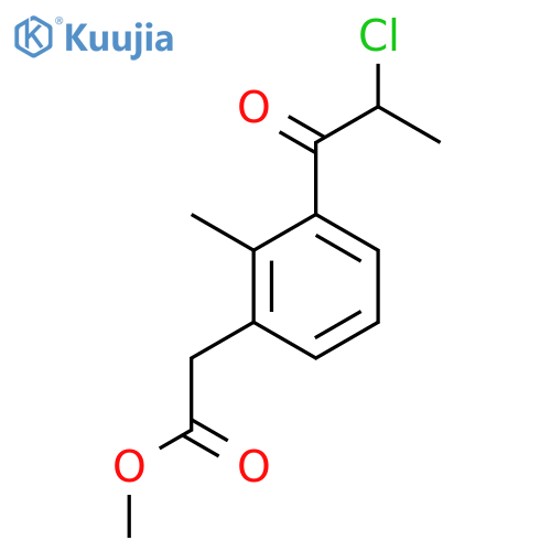 Methyl 3-(2-chloropropanoyl)-2-methylphenylacetate structure