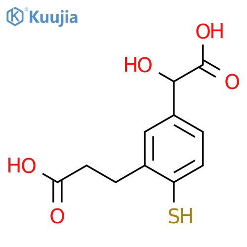 3-(2-Carboxyethyl)-4-mercaptomandelic acid structure