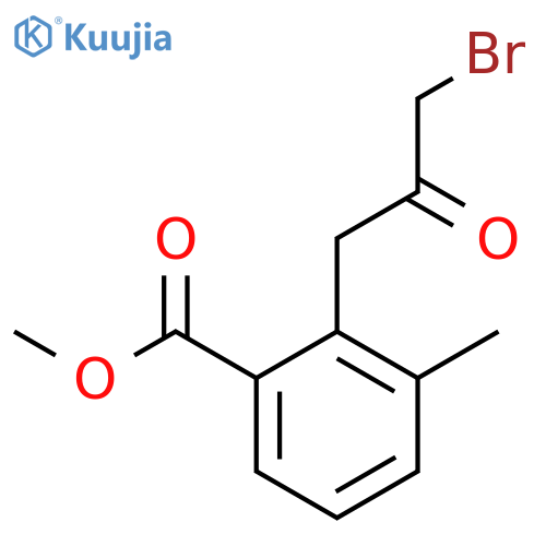 Methyl 2-(3-bromo-2-oxopropyl)-3-methylbenzoate structure