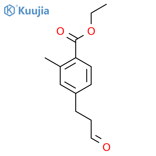 Ethyl 2-methyl-4-(3-oxopropyl)benzoate structure