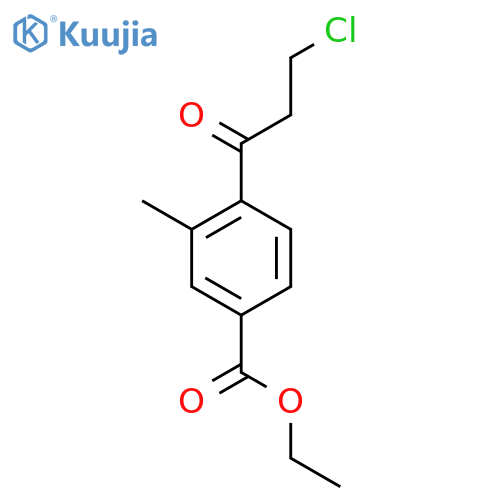 Ethyl 4-(3-chloropropanoyl)-3-methylbenzoate structure