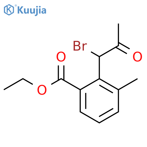 Ethyl 2-(1-bromo-2-oxopropyl)-3-methylbenzoate structure