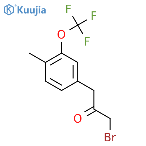 4-(3-Bromo-2-oxopropyl)-2-(trifluoromethoxy)toluene structure