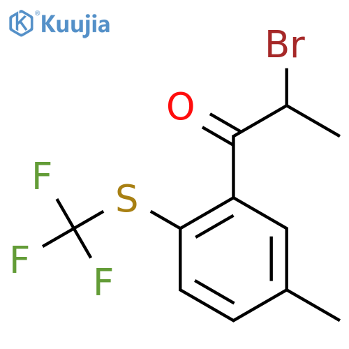 3-(2-Bromopropanoyl)-4-(trifluoromethylthio)toluene structure