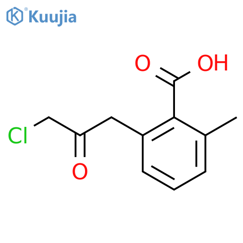 2-(3-Chloro-2-oxopropyl)-6-methylbenzoic acid structure