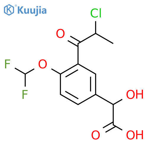 3-(2-Chloropropanoyl)-4-(difluoromethoxy)mandelic acid structure
