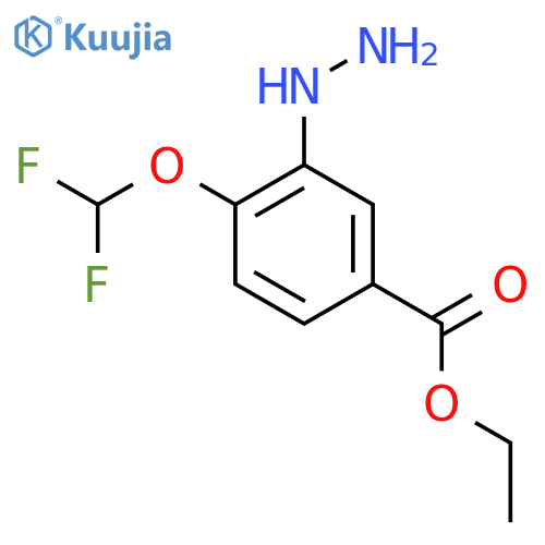 Ethyl 4-(difluoromethoxy)-3-hydrazinylbenzoate structure