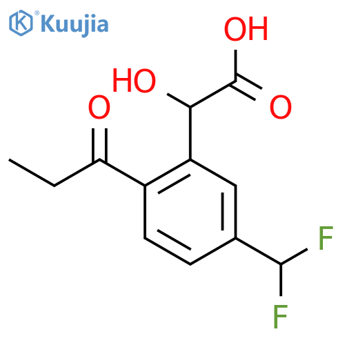 5-(Difluoromethyl)-2-propionylmandelic acid structure