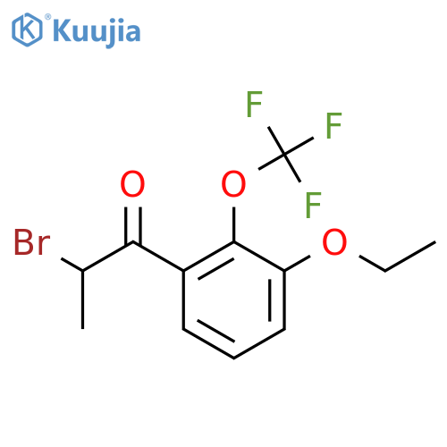 2-Bromo-1-(3-ethoxy-2-(trifluoromethoxy)phenyl)propan-1-one structure