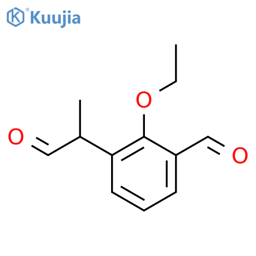 2-Ethoxy-3-formylphenylpropanal structure