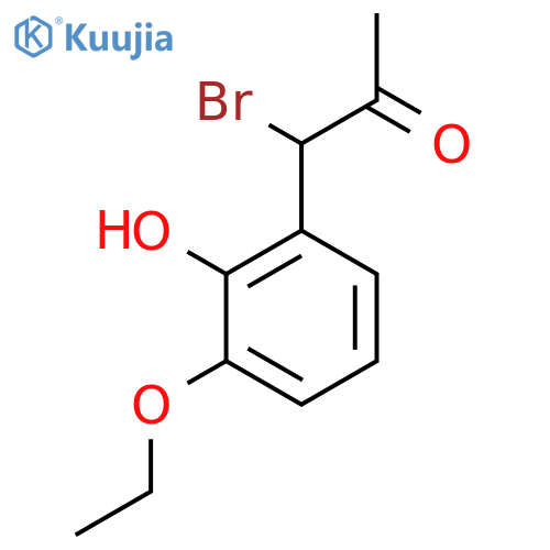 1-Bromo-1-(3-ethoxy-2-hydroxyphenyl)propan-2-one structure
