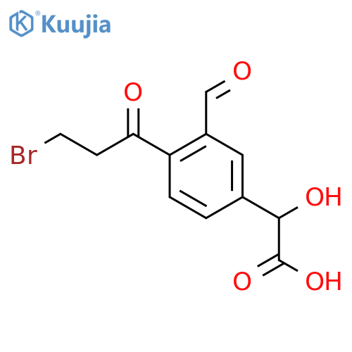 4-(3-Bromopropanoyl)-3-formylmandelic acid structure