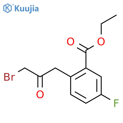 Ethyl 2-(3-bromo-2-oxopropyl)-5-fluorobenzoate structure