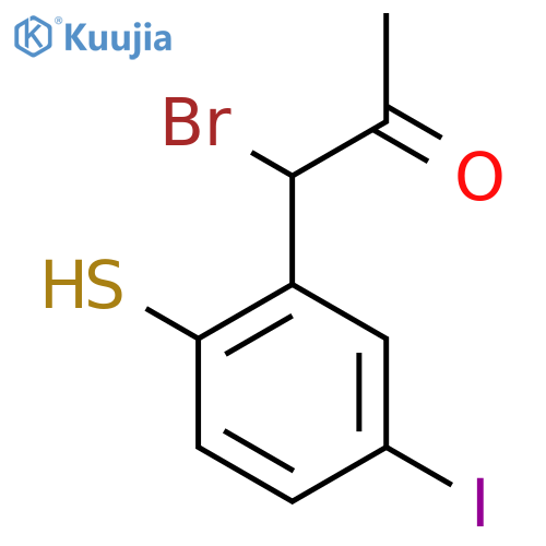 1-Bromo-1-(5-iodo-2-mercaptophenyl)propan-2-one structure