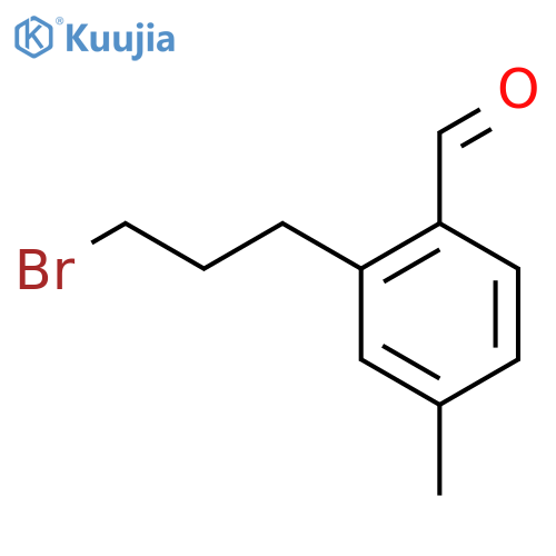 2-(3-Bromopropyl)-4-methylbenzaldehyde structure