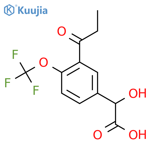 3-Propionyl-4-(trifluoromethoxy)mandelic acid structure