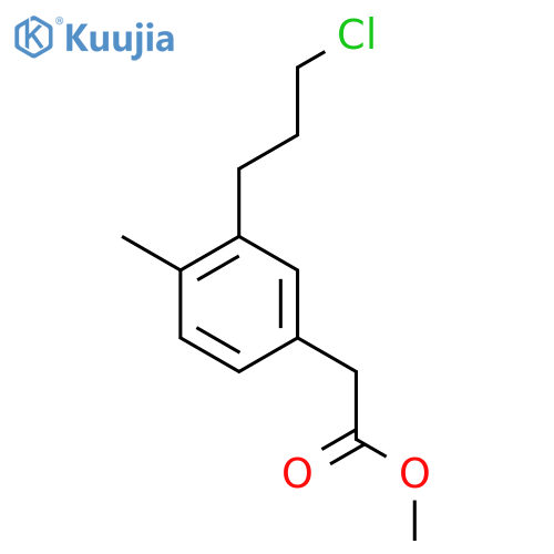 Methyl 3-(3-chloropropyl)-4-methylphenylacetate structure