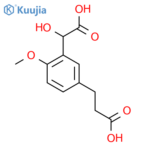 5-(2-Carboxyethyl)-2-methoxymandelic acid structure