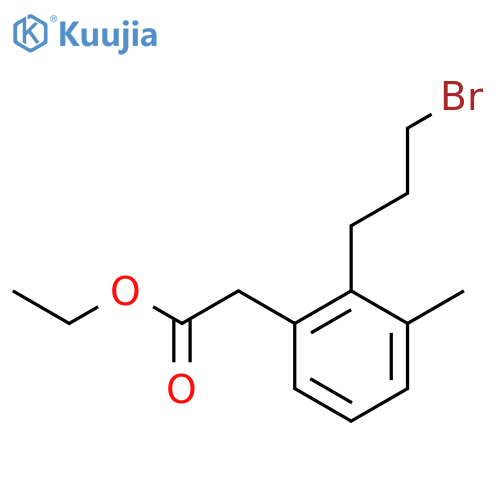 Ethyl 2-(3-bromopropyl)-3-methylphenylacetate structure