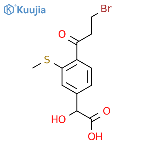 4-(3-Bromopropanoyl)-3-(methylthio)mandelic acid structure