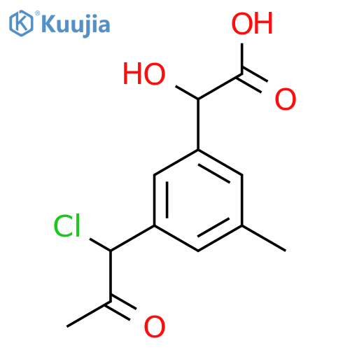 3-(1-Chloro-2-oxopropyl)-5-methylmandelic acid structure
