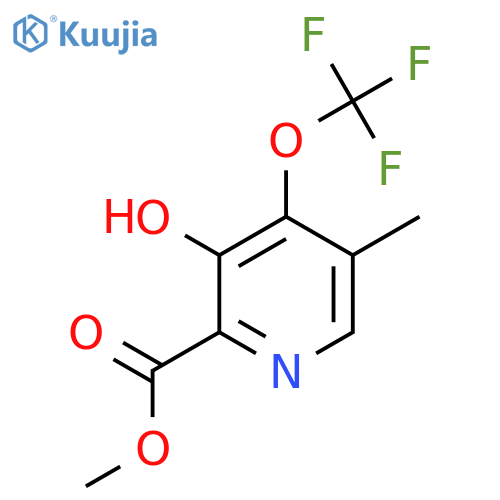 Methyl 3-hydroxy-5-methyl-4-(trifluoromethoxy)pyridine-2-carboxylate structure