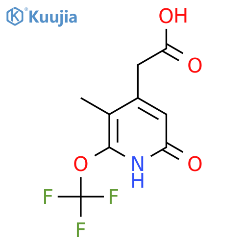 6-Hydroxy-3-methyl-2-(trifluoromethoxy)pyridine-4-acetic acid structure