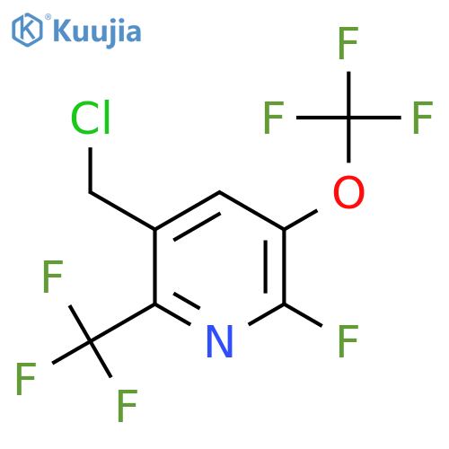 5-(Chloromethyl)-2-fluoro-3-(trifluoromethoxy)-6-(trifluoromethyl)pyridine structure