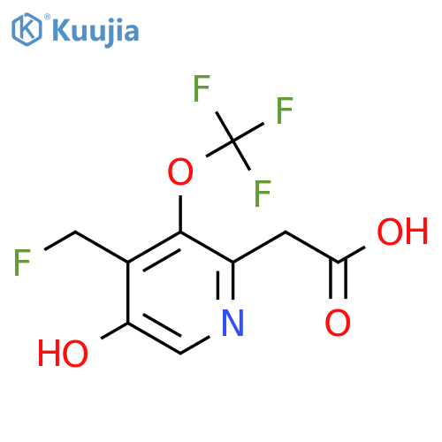4-(Fluoromethyl)-5-hydroxy-3-(trifluoromethoxy)pyridine-2-acetic acid structure