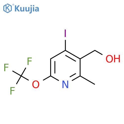 4-Iodo-2-methyl-6-(trifluoromethoxy)pyridine-3-methanol structure