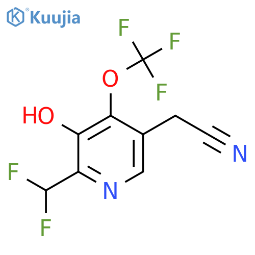 2-(Difluoromethyl)-3-hydroxy-4-(trifluoromethoxy)pyridine-5-acetonitrile structure