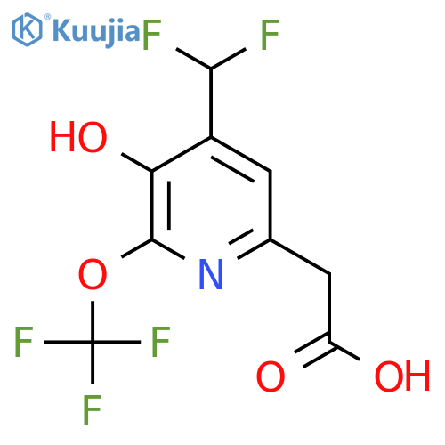 4-(Difluoromethyl)-3-hydroxy-2-(trifluoromethoxy)pyridine-6-acetic acid structure