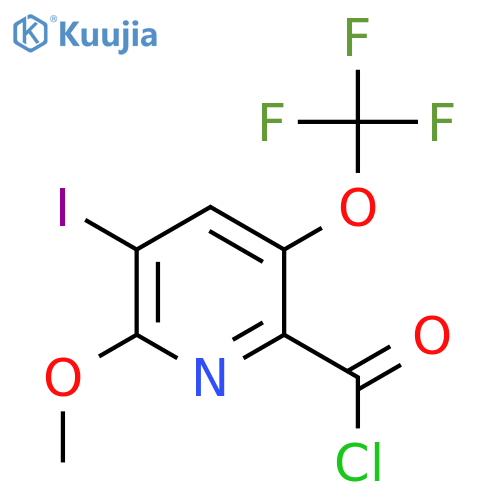 3-Iodo-2-methoxy-5-(trifluoromethoxy)pyridine-6-carbonyl chloride structure