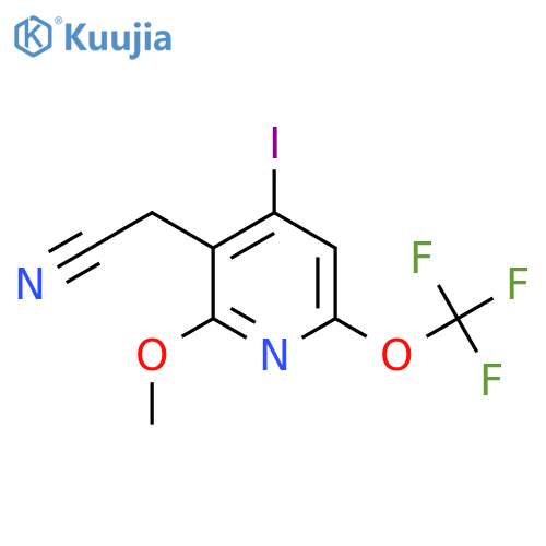4-Iodo-2-methoxy-6-(trifluoromethoxy)pyridine-3-acetonitrile structure