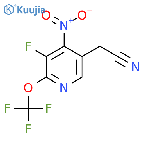 3-Fluoro-4-nitro-2-(trifluoromethoxy)pyridine-5-acetonitrile structure